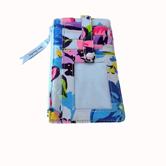 Vera Bradley ID Wallet Marian Floral Print Quilted Card Holder Zipper Travel - Picture 3 of 12